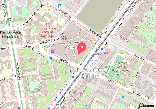 mapa lokalizacji Punkt widokowy Sky Tower Wrocław