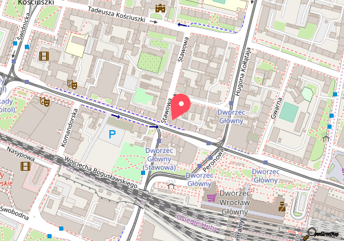 mapa lokalizacji Hotel Europejski Wrocław