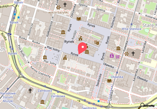 mapa lokalizacji Rynek we Wrocławiu