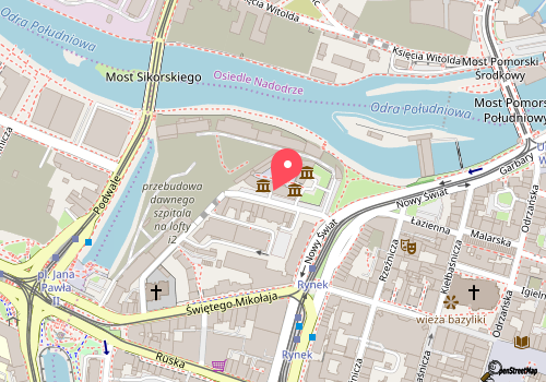 mapa lokalizacji Muzeum Militariów we Wrocławiu