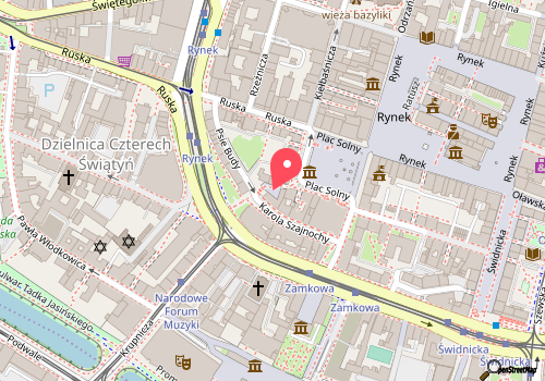 mapa lokalizacji Konspirek – krasnal Solidarności Walczącej